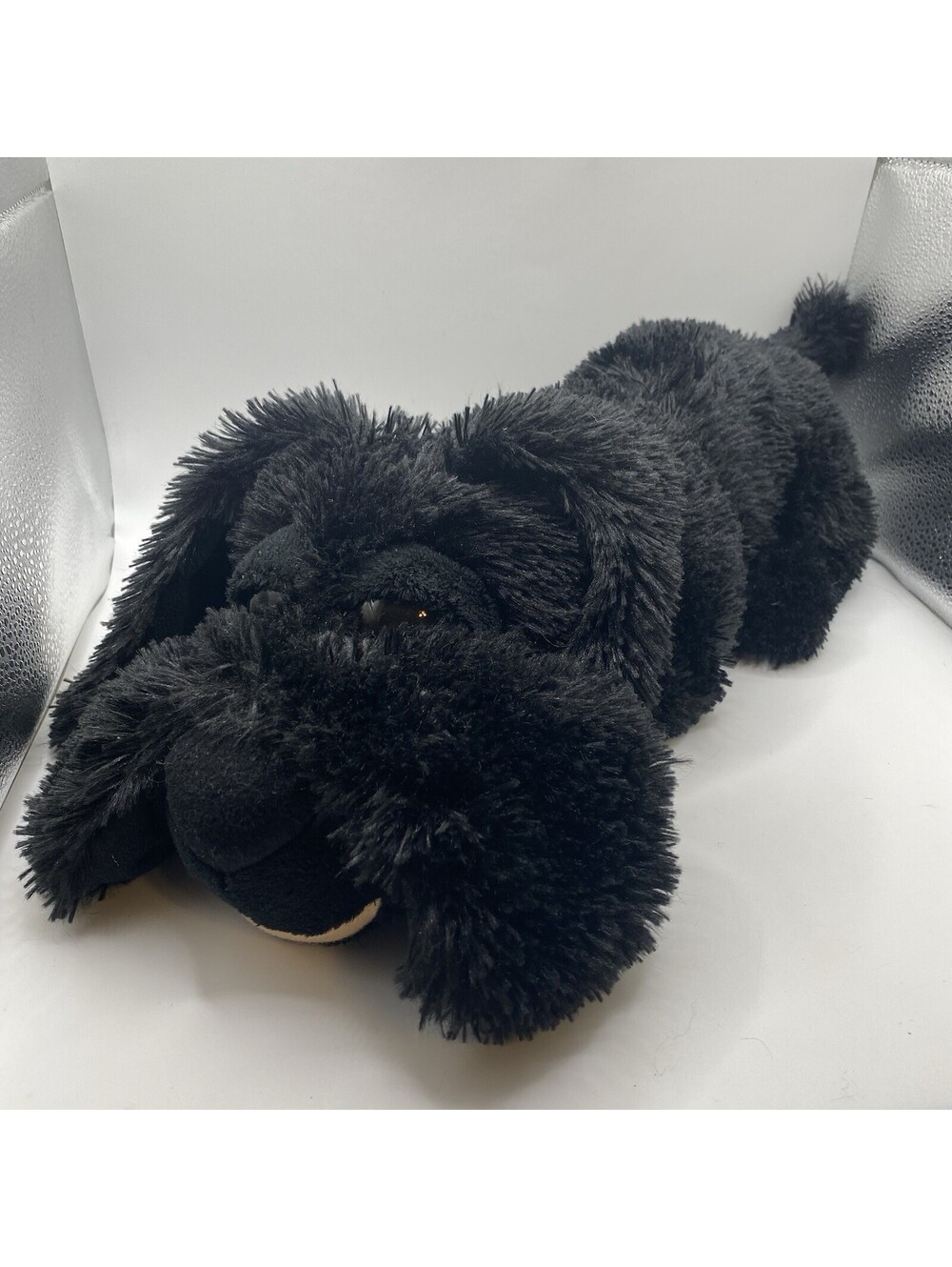 Vintage T.L. Toys Black Lab Snoring Plush Dog Battery Operated Sleeping Works